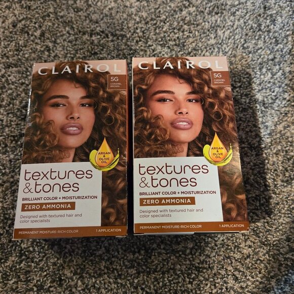 clairol Other - New Lot of 2 Clairol Textures and Tones Hair Dye 5G Caramel Brown